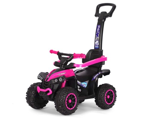 Jeździk z rączką, samochodzik dla dziecka Wild Pink Milly Mally 12m+
