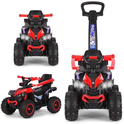 Jeździk z rączką, samochodzik dla dziecka Wild Red Milly Mally 12m+
