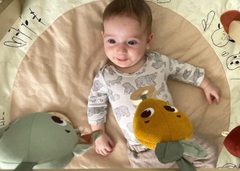 Mata edukacyjna ze stojakiem, gimnastyka dla Bobasa Garden TINY LOVE