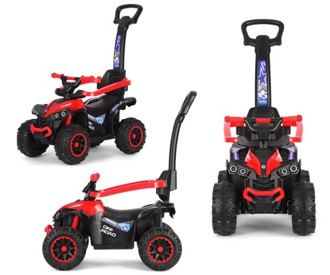 Jeździk z rączką, samochodzik dla dziecka Wild Red Milly Mally 12m+ EMP