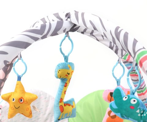 Mata edukacyjna interaktywna dla niemowląt 2w1 Kwiat Zoo TinyMini wiek 0m+ EMP