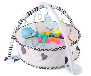 Mata edukacyjna sensoryczna kontrastowa + basen z kulkami 2w1 TinyMini, 0m+ EMP