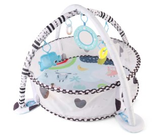 Mata edukacyjna sensoryczna kontrastowa + basen z kulkami 2w1 TinyMini, 0m+ EMP