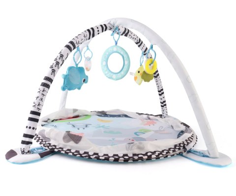 Mata edukacyjna sensoryczna kontrastowa + basen z kulkami 2w1 TinyMini, 0m+ EMP