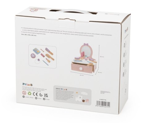 Viga 44271N PolarB Drewniana toaletka z akcesoriami do zabawy EMP