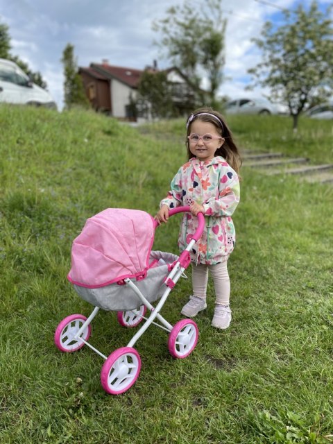 Wózek dla lalek Dori Prestige Pink EMP
