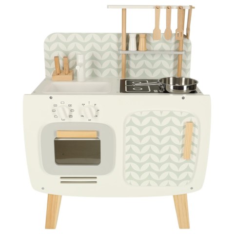 Drewniana kuchnia dla dziecka Lulilo Retro + akcesoria, 58 x 73 cm, wiek 3+