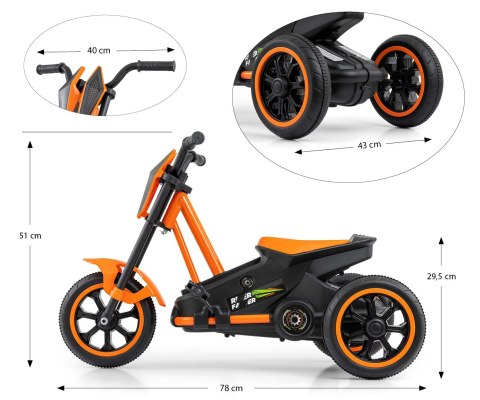 Milly Mally Gokart na pedały Rider Orange EMP