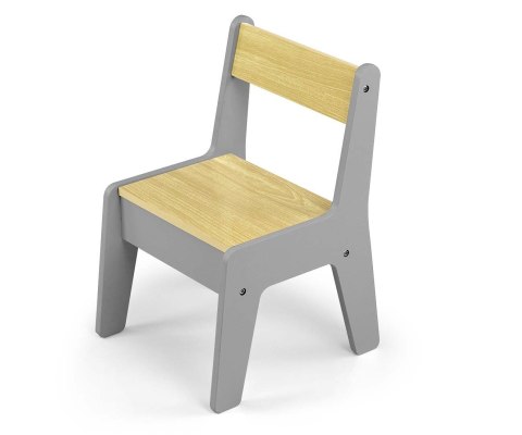 Milly Mally Zestaw mebli Olaf Blocks - Stolik i dwa krzesełka Dark Grey EMP