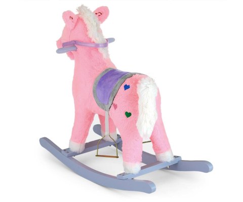 Konik na biegunach dla dzieci grający, Milly Mally Łatek Pink wiek 18m+ EMP