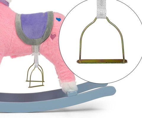 Konik na biegunach dla dzieci grający, Milly Mally Łatek Pink wiek 18m+ EMP