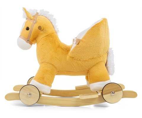 Konik na biegunach dla dziecka na roczek Milly Mally Light Brown Polly