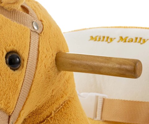 Konik na biegunach dla dziecka z oparciem MMally Light Brown Polly 12m+ EMP