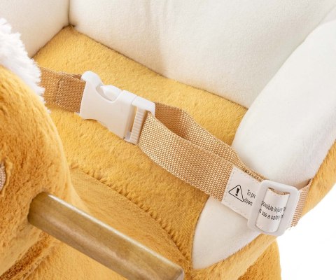 Konik na biegunach dla dziecka z oparciem MMally Light Brown Polly 12m+ EMP