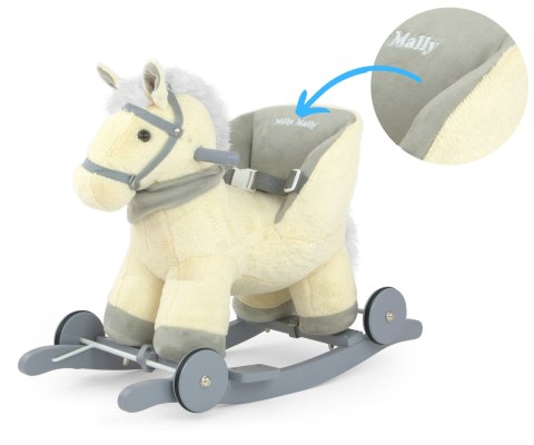 Konik na biegunach dla dziecka dla rocznego dziecka Milly Mally Beige Polly