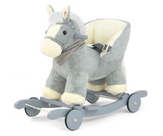 Konik na biegunach dla dziecka z oparciem Milly Mally Polly Gray wiek 12m+ EMP