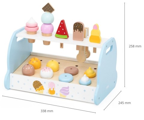 Drewniana Mini Lodziarnia Cukiernia dla dzieci, Viga, wiek 3+