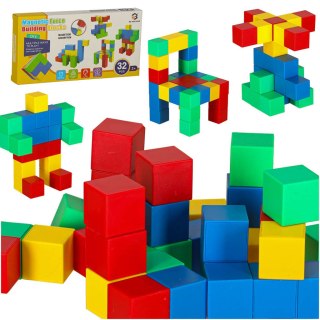 Klocki magnetyczne konstrukcyjne sześcienne 3d kostki - 32 el. wiek 3+