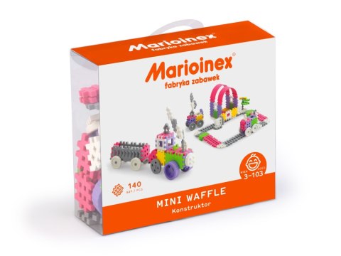 Klocki konstrukcyjne dla dzieci, wafle mini, MARIOINEX 140 szt. Konstruktor