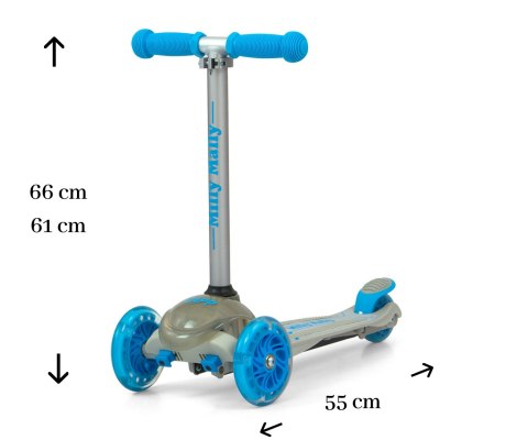 MILLY MALLY Hulajnoga SCOOTER Zapp szary