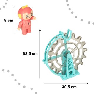 Klocki magnetyczne konstrukcyjne 3d grający tor kulkowy - zestaw 118el, 3+