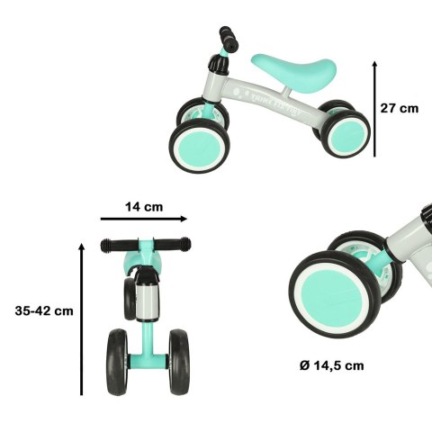 Rowerek Trike Fix Tiny czterokołowy biegowy miętowy 2+