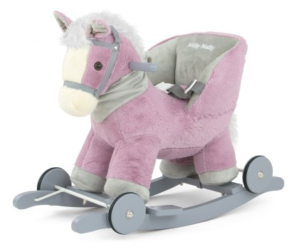 Konik na biegunach dla dziecka z oparciem Milly Mally Violet Polly wiek 12m+