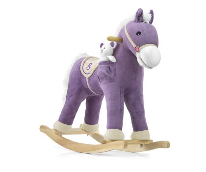 Konik na biegunach dla dzieci grający interaktywny Milly Mally PurpleP 18m+