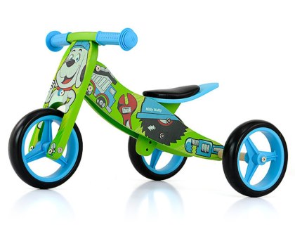 Jake Bob - rowerek 2w1: biegowy i trójkołowy drewniany, wiek 12m+