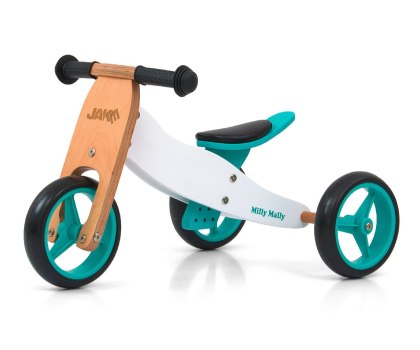 Rowerek 2w1: biegowy i trójkołowy drewniany, wiek 12m+ Jake Classic Mint
