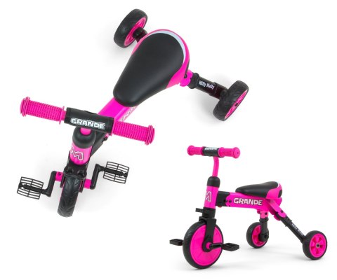 Rowerek 2w1 Grande Pink 12m+