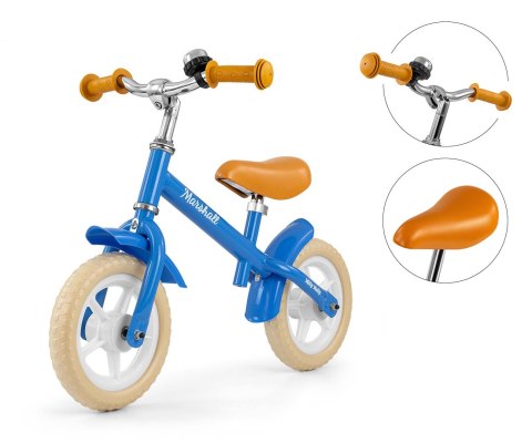 Rowerek biegowy Milly Mally Marshall dla 2 latka, koła EVA, Niebieski