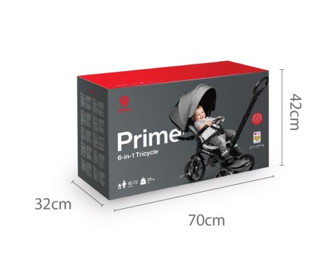 Qplay Rowerek Trójkołowy New Prime Grey Qplay Rowerek Trójkołowy New Prime Grey