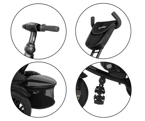 Qplay Rowerek Trójkołowy Premium Black Qplay Rowerek Trójkołowy Premium Black