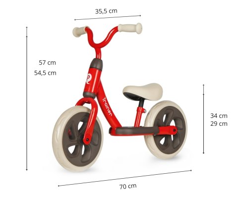 Qplay Rowerek Biegowy Trainer Red 2+