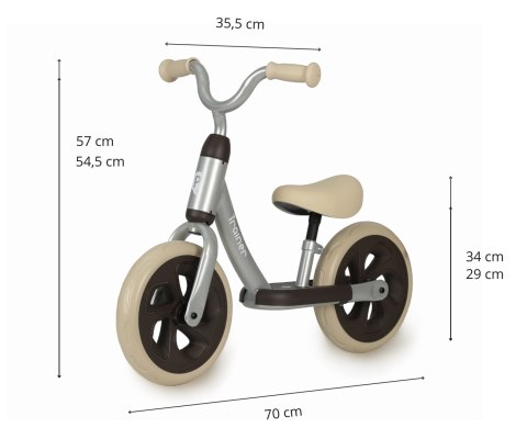 Qplay Rowerek Biegowy Trainer Silver 2+