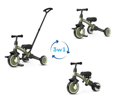 Qplay Rowerek Trójkołowy Stager 3w1 Green wiek 2+