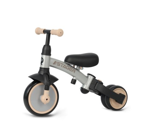 Qplay Rowerek Trójkołowy Stager 3w1 Silver wiek 2+