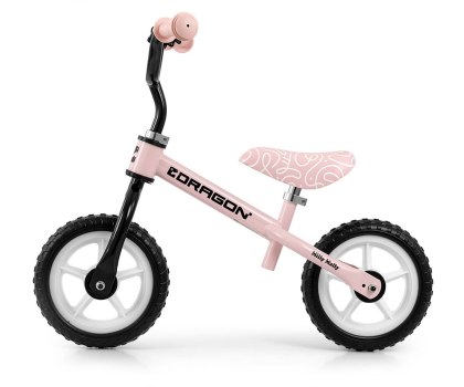 Lekki Rowerek biegowy dla dziewczynki Dragon Milly Mally Różowy wiek 2+