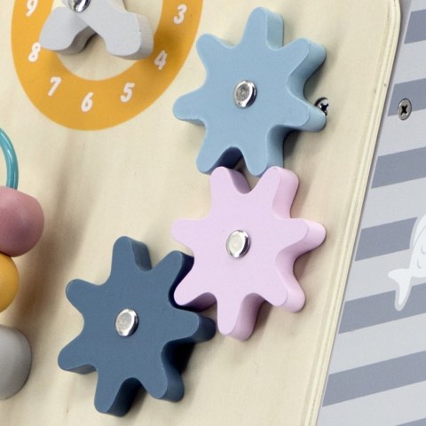 Chodzik Pchacz drewniany dla dziecka + tablica manipulacyjna, Viga 18m+