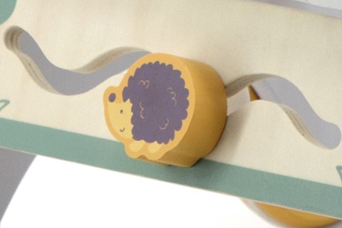 Chodzik Pchacz drewniany dla dziecka + tablica manipulacyjna, Viga 18m+