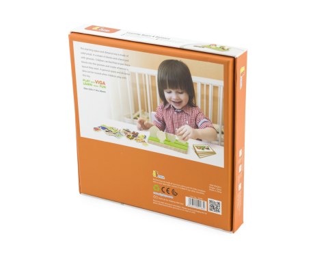 Układanka drewniana dla dzieci, zestaw zwierzęta morze i farma, Viga, 18m+