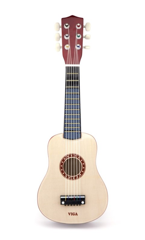 Klasyczna gitara zabawka dla dzieci, gitara zabawkowa Viga, wiek 3+