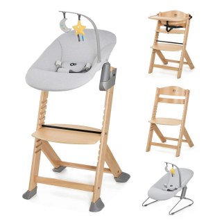 KINDERKRAFT Krzesełko do karmienia ENOCK + bujaczek CALMEE GREY