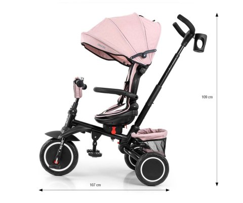 MILLY MALLY 6191 Rowerek trójkołowy Stanley Rubber New Pink
