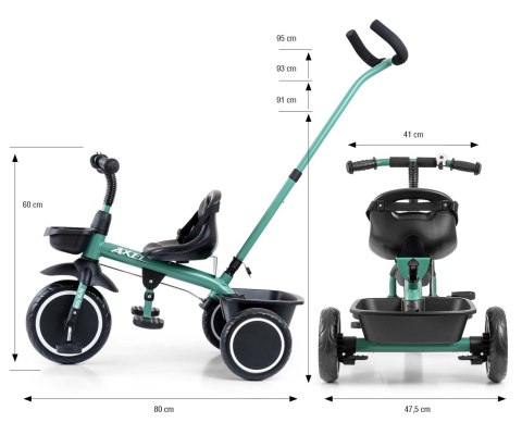 MILLY MALLY 6193 Rowerek trójkołowy Axel dark green