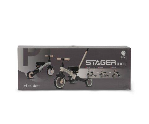 MILLY MALLY 6276 Rowerek trójkołowy Stager 3w1 Platinum